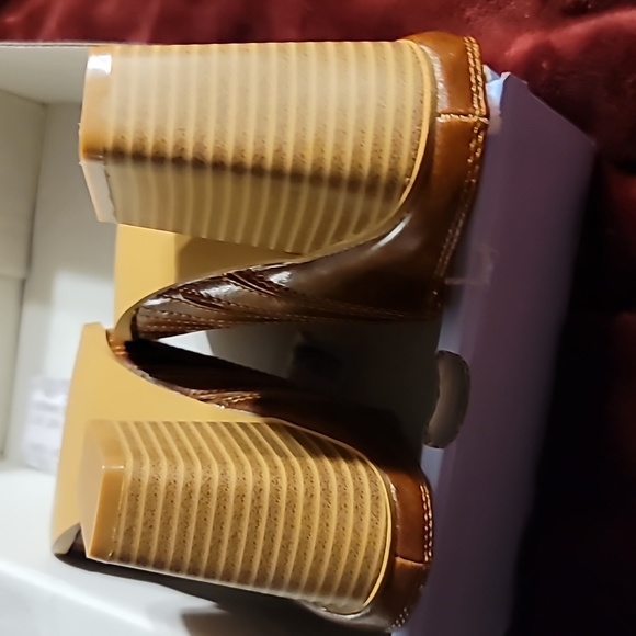 NIB BACKLESS CHUNKY MULES WESTERN WEDGE SIZE 6 - Picture 12 of 14